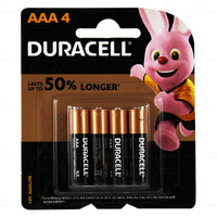 AAA  Alkaline Duracell Battery Copper Top PK4
