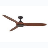 MARTEC 1420mm 3 ABS Blade DC Remote Control Ceiling Fan Only Old Bronze Walnu