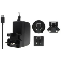 Raspberry Pi 4 Model B PSU Accessory USB-C 5.1V 3A Multiple Plugs Black