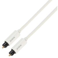 Prolink digital interconnect Toslink Optical Plug To Plug 2.0M White