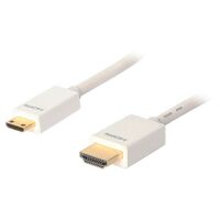 Prolink Mini High Speed HDMI C to 2M Male Lead White Cable 