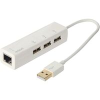 Prolink USB 2.0 HUB 3X Ports With Ethernet White