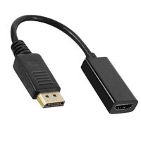 8ware DisplayPort DP to HDMI Male to Female Adapter Cable High-resolution suppor 20cm Length Use for movies, presentations, photo slideshows and more