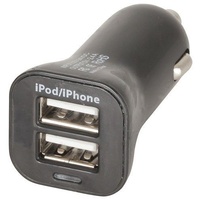 Powertech plus 2.4A Dual USB Car Charger Cigarette Lighter Adaptor