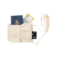 Korjo Hidden Passport Wallet Neck Money Pouch ID Ticket Card Phone Holder Travel