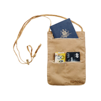 Korjo Invisible Neck Pouch Anti Theft Money Card Passport Wallet Travel Bag 