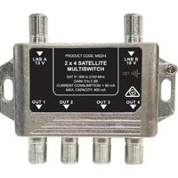 JONSA MS2X4 Multiswitch 2 Input 4 Outputs Remote Powered by Satellite Receiver