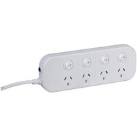 4 way Powerboard with 4 switches and Surge Overload Protection