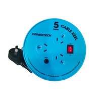Powertech 10A 3 Way 5m Master Power Switch Extension Cord Round Powerboard