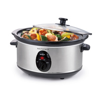 Maxim Kitchen Pro 3.5L 240W Stainless Steel Food Slow Cooker w Ceramic Bowl Pot