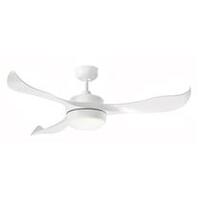 MARTEC 1320mm 3 ABS Blade DC Motor Remote Control Ceiling Fan LED Light White Satin