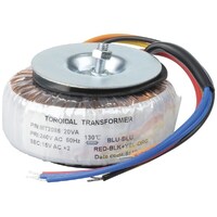 15V-0-15V 20VA Toroidal Transformer Low Profile