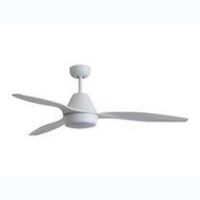 MARTEC 1320mm 3 Blade Ceiling Fan with 16w LED Light Tricolour White Satin