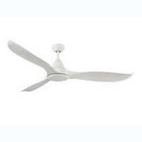MARTEC 1320mm 3 ABS Blade DC Remote Control Ceiling Fan 18w LED Light White Satin