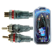 AERPRO MX12 RCA Female to 2 RCA Male Splitter Adapter Lead Gold Plated - 18cm