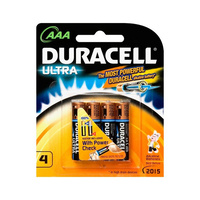 AAA Duracell Ultra Alkaline Battery PK4