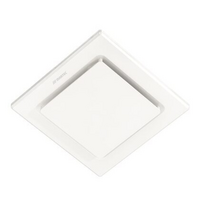 MARTEC Saturn Square 250mm Exhaust Fan White with fitted back draft damper