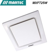MARTEC Tetra II Square 250mm Exhaust Fan White featuring gloss white centre