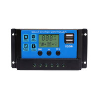 12-24V 30A PWM USB Light & Time Control LCD Display Solar Charge Controller
