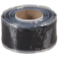 Black Self-Fusing Silicon Tape 25mm x 3m Insulates to 400 volts/mil Tensile