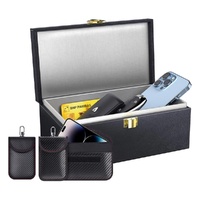 Extra-Large Anti-Car-Theft Faraday Box and Travel Pouch Set