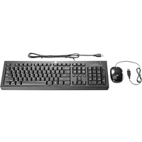 HP USB Essential Keyboard Mouse Combo Black - Programmable Pre-Programmed Buttons KB
