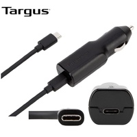 Targus 45W USB-C Car Charger with 1.2M Removable Cable 3A Fast Charging