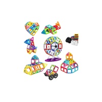 136 Piece Kids Magnetic Building Block Tile Set