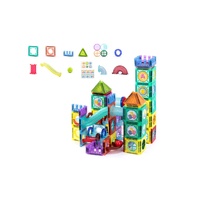 Magnetic Building Block Set 158 Piece Set with Marble Run  