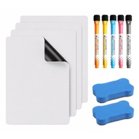A4 Magnetic Whiteboard Sheets with Markers and Erasers