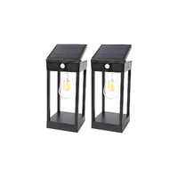 Solar Wall Sconce Light with Bulb (2 Pack)