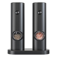 Electric Salt & Pepper Grinder Set with Base
