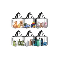 AS__Clear PVC Waterproof Storage Bags with Zipper (6 Pack)   