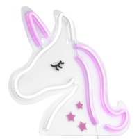 Arlec NEO06 Unicorn Coloured LED Neon Light with Single Colour Setting 1.8m Cable