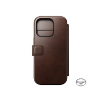 NOMAD Leather Folio - iPhone 2024 Pro - Rustic Brn - Horween