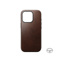 NOMAD Leather Case - iPhone 2024 Pro - Rustic Brn - Horween