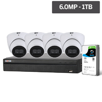 Watchguard Compact Series 4 Camera 6.0MP IP Surveillance Kit Fixed, 1TB
