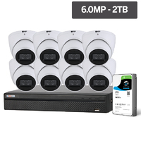 Watchguard Compact Series 8 Camera 6.0MP IP Surveillance Kit Fixed, 2TB