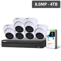 Compact Series 6 Camera 8.0MP IP Surveillance Kit (Fixed, 4TB)