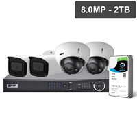 VIP Vision Pro Series 4 Camera 8.0MP IP Surveillance Kit Motorised, 2TB