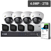 VIP Vision Pro Series 8 Camera 4.0MP IP Surveillance Kit Motorised, 2TB
