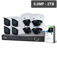 VIP Vision Pro Series 8 Camera 8.0MP IP Surveillance Kit Motorised, 4TB