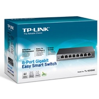 TPLink TL-SG108E 8Port Gigabit Fanless Smart Switch VLAN Web-base User Interface