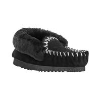 Outback UGG Unisex Premium Sheepskin Moccasins (Black, Size 6M/7W US)