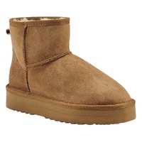 UGG Outback Premium Australian Sheepskin Mini Classic Platform Boot (Chestnut, Size 7M/8W US)