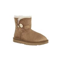 UGG Outback Premium Double Face Sheepskin Short Button Boot (Chestnut, Size 8M/9W US)