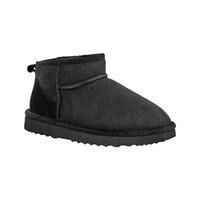 UGG Outback Premium Sheepskin Ultra Mini Boot (Black, Size 11M/12W US)