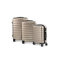 Orbis 3 Piece Capri Spinner Luggage Suitcase Set (Champagne)