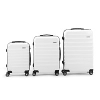 Orbis 3 Piece Capri Spinner Luggage Suitcase Set (White)