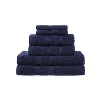 Ovela Avalon 6 Piece 100% Cotton Towel Set (Navy)